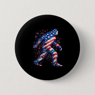 Bigfoot american flag sasquatch patriotic funny 2 inch round button