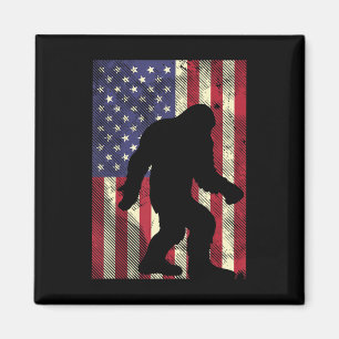 Bigfoot American US Flag Memorial Day Sasquatch Pa Magnet