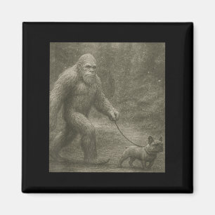 Bigfoot And Alien Sasquatch Selfie Magnet