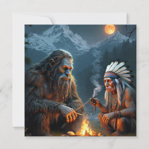 Bigfoot and Chief Moonlit Forest Gathering