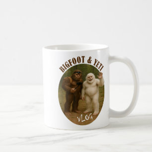 Bigfoot And Friend Vlog Funny Meme Hiking Selfie S Coffee Mug