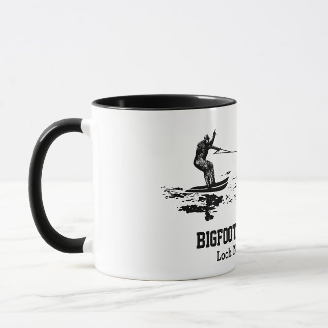 Bigfoot and Nessie Loch Ness Personalized Text Mug (Left)
