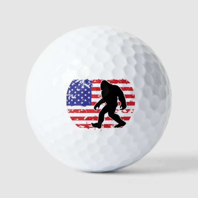 Bigfoot and the American Flag Golf Balls (Front)
