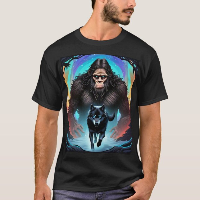 Bigfoot and Wolf Portal T-Shirt (Front)