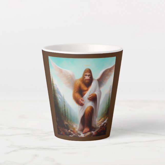 Bigfoot Angel Latte Mug (Front)