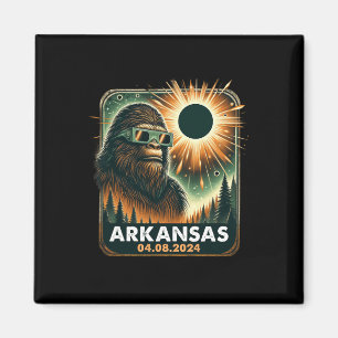 Bigfoot Arkansas Total Solar Eclipse 2024 Wearing  Magnet