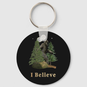 Bigfoot art keychain