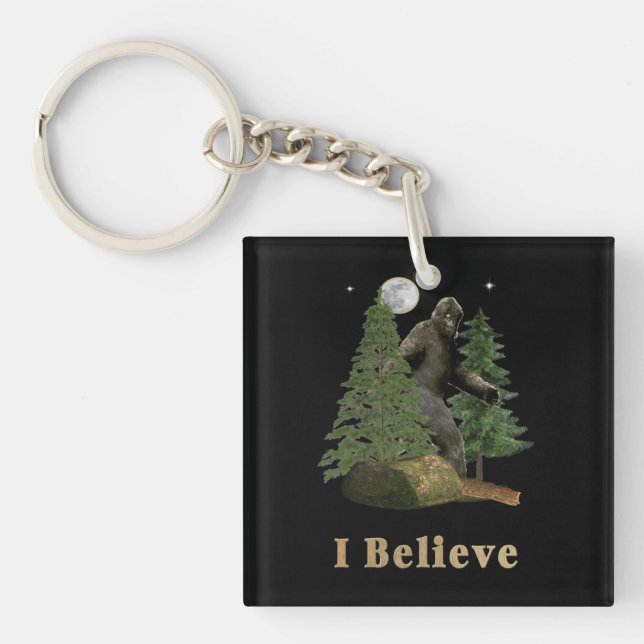Bigfoot art keychain (Front)