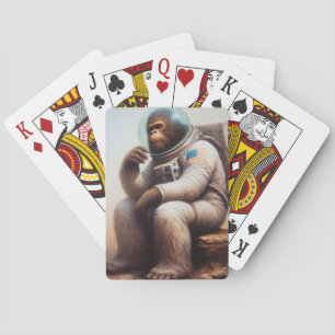 Bigfoot Astronaut Playing Cards