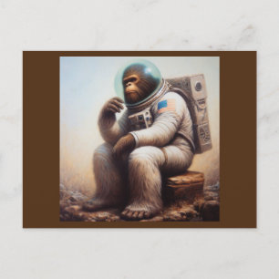 Bigfoot Astronaut Postcard