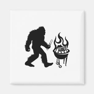 Bigfoot Bbq Grill Sasquatch Byrbecue Magnet