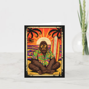 Bigfoot beach surfboard vintage  card