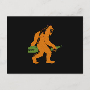 Bigfoot Beer Sasquatch Yeti Beer Lover Beer Bottle Postcard