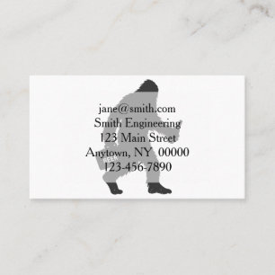 Bigfoot beer silhouette business card