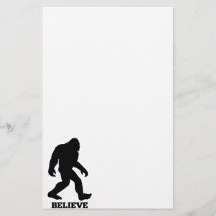 Bigfoot BELIEVE Sasquatch Stationery