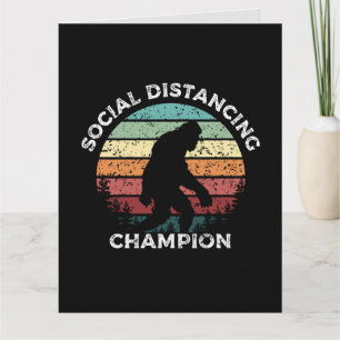BIGFOOT BIRTHDAY SOCIAL DISTANCING GREETING CARD