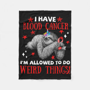 Bigfoot Blood Cancer Awareness Apparel I Allow To  Fleece Blanket