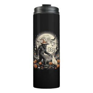 Bigfoot Boop Dog Retro Halloween Sasquatch Thermal Tumbler
