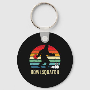 Bigfoot Bowling Gift Sasquatch Gifts Bowler Byll P Keychain