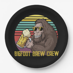 Bigfoot Brew Crew Paper Plates