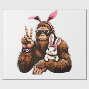 Bigfoot Bunny Funny Easter Day Sasquatch Wrapping Paper