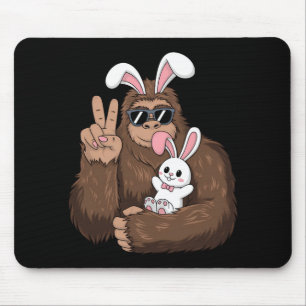 Bigfoot Bunny Rabbit Funny Easter Day Sasquatch Mouse Pad