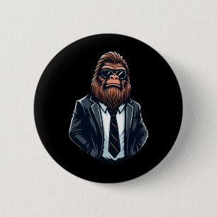 Bigfoot Businessman - Cool Funny Sasquatch 2 Inch Round Button