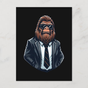 Bigfoot Businessman - Cool Funny Sasquatch Postcard