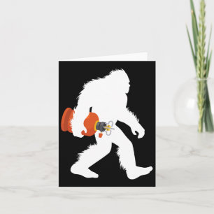 Bigfoot Carrying Propane Tank Sasquatch Bbq Gas Bu Card