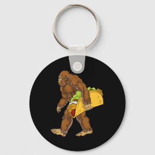 Bigfoot Carrying Taco Funny Cinco De Mayo Boys Men Keychain
