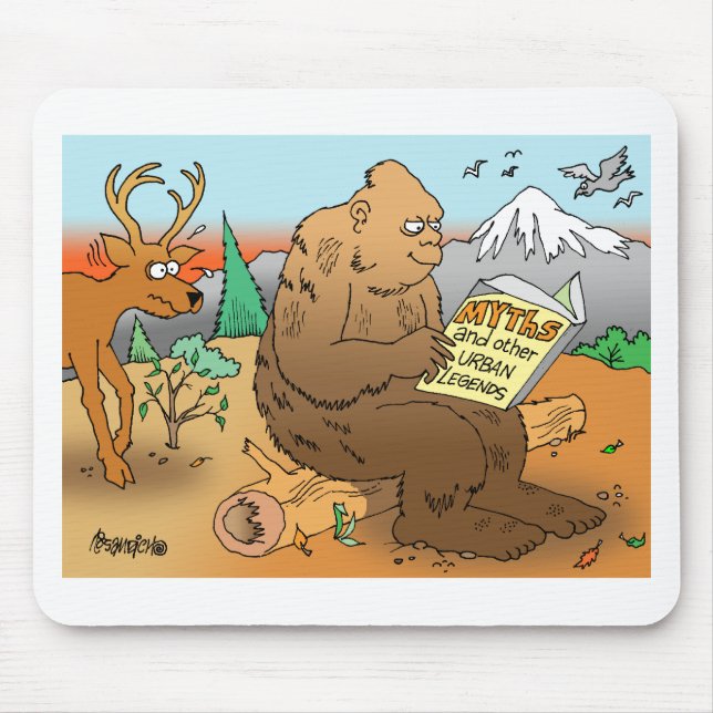 BIGFOOT CARTOON MOUSEPADS! MOUSE PAD (Front)