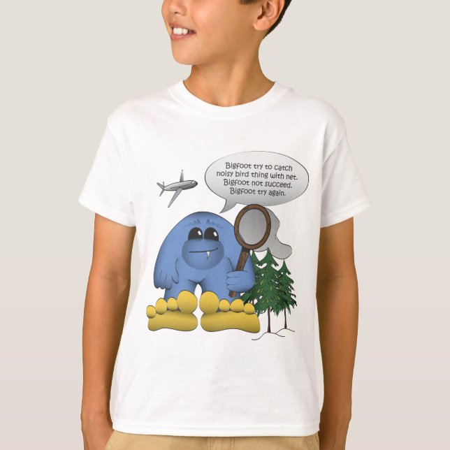Bigfoot Catches Plane with Net T-Shirt (Front)