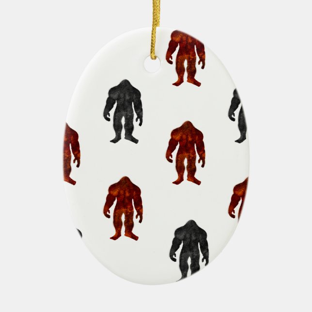 Bigfoot Ceramic Ornament (Front)