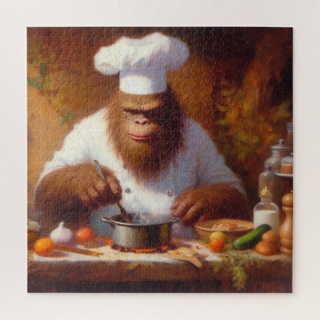 Bigfoot Chef Jigsaw Puzzle (Vertical)