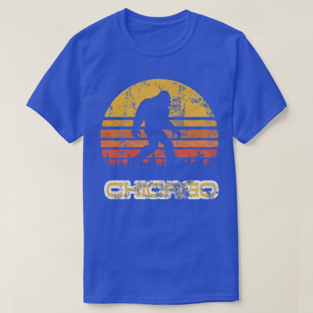 Bigfoot Chicago State Distressed Sasquatch Yeti Mo T-Shirt (Design Front)