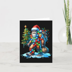 Bigfoot Christmas Christmas Tree Xmas Sasquatch  Card