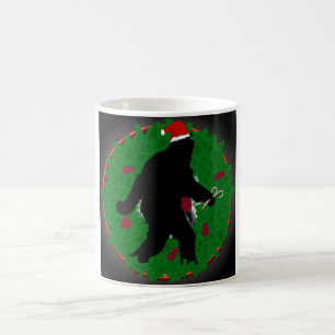Bigfoot Christmas coffee mug
