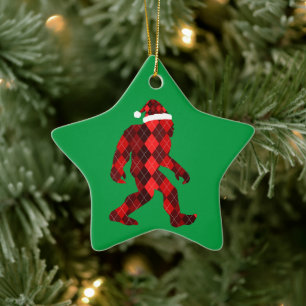 Bigfoot Christmas - Funny Christmas Ceramic Ornament