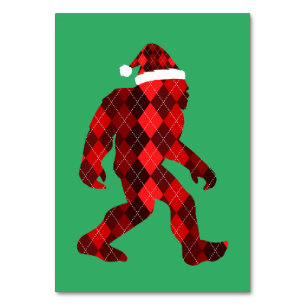 Bigfoot Christmas - Funny Christmas   Table Number