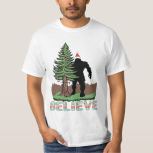 Bigfoot Christmas Gifts For Believe Bigfoot T-Shirt