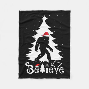 Bigfoot Christmas Gifts For Men Boys Girls Fun Chr Fleece Blanket