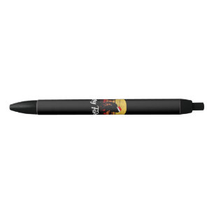 Bigfoot Christmas Santa Hat Merry Fishmas Vintage Black Ink Pen