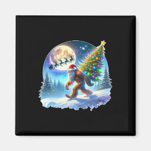 Bigfoot Christmas Santa Holiday Sasquatch Xmas  Magnet