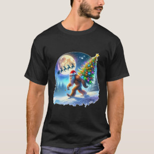 Bigfoot Christmas Santa Holiday Sasquatch Xmas T-Shirt