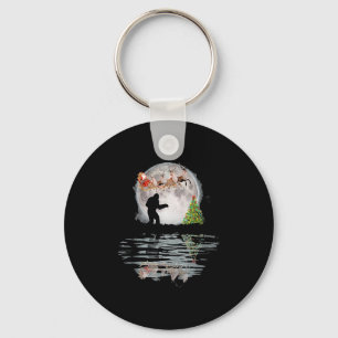 Bigfoot Christmas Santa Keychain
