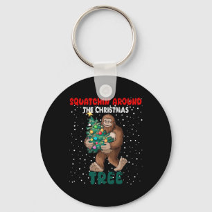 Bigfoot Christmas Squatchin' Around The Christmas Keychain