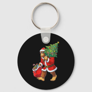 Bigfoot Christmas Tree Lights Boys Men Sasquatch L Keychain