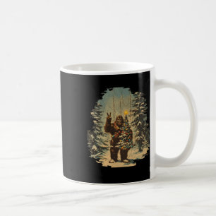 Bigfoot Christmas Tree Lights Tarot Xmas Sasquatch Coffee Mug