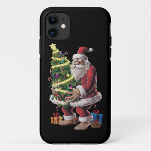 Bigfoot Christmas Tree Lights Xmas Sasquatch Lover iPhone 11 Case