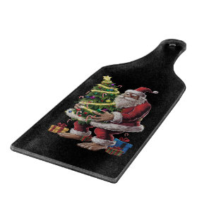 Bigfoot Christmas Tree Lights Xmas Sasquatch Lover Cutting Board